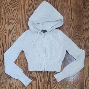 Kendall & Kylie Cropped Zip-Up Hoodie
